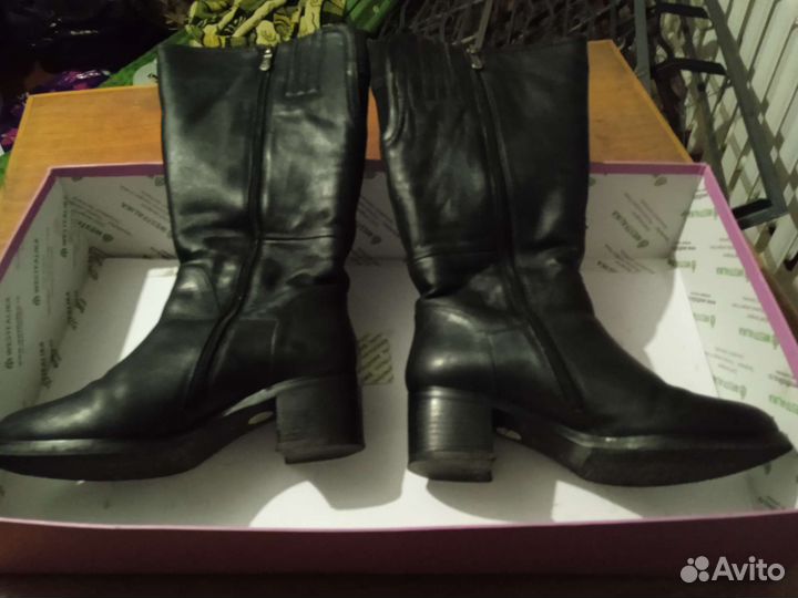 Зимние женские сапоги 38 натуральная кожа