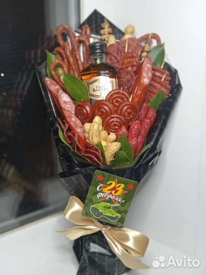 Съедобный букет Мужской колбасный