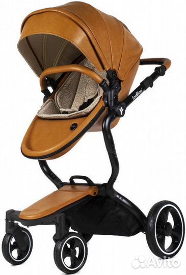 Коляска 2 в 1 Foo foo эко кожа