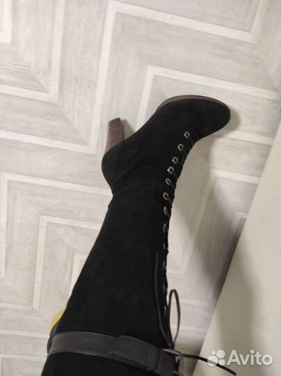 Сапоги натуральная замша 38