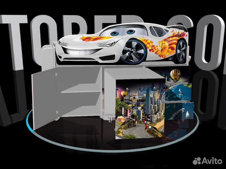 Кровать-чердак детская кровать для мальчика с борт