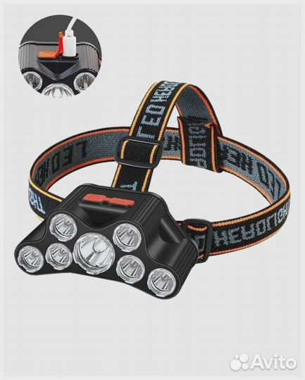 Налобный светодиодный фонарь супер яркий