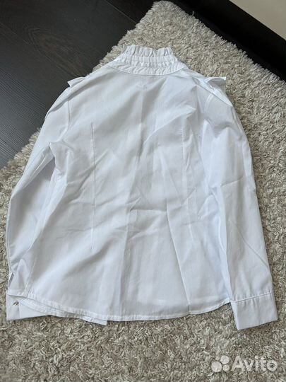 Блузка белая Турция для девочки 128