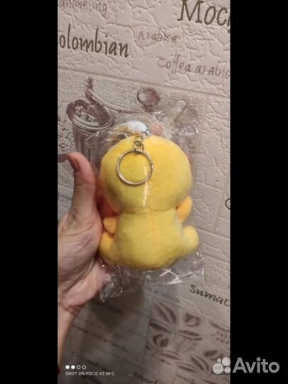 Мягкая игрушка уточка, брелок