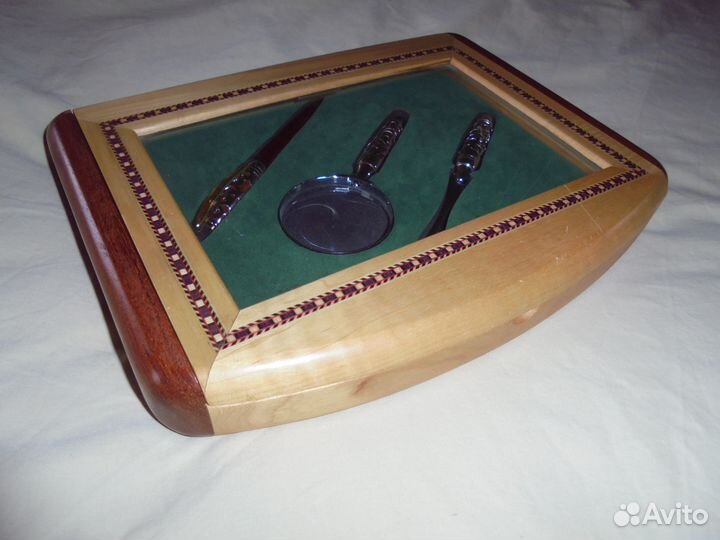 Канцелярск набор Премиум инкрустация металл дерево