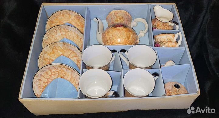 Детский кофейный фарфоровый сервиз Кахла гдр