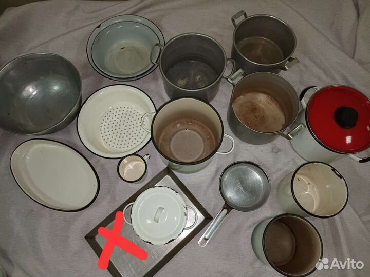 Эмалированная посуда, алюминевая кастрюля