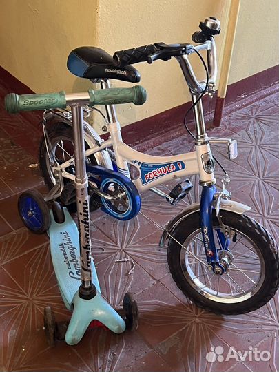 Велосипед и самокат