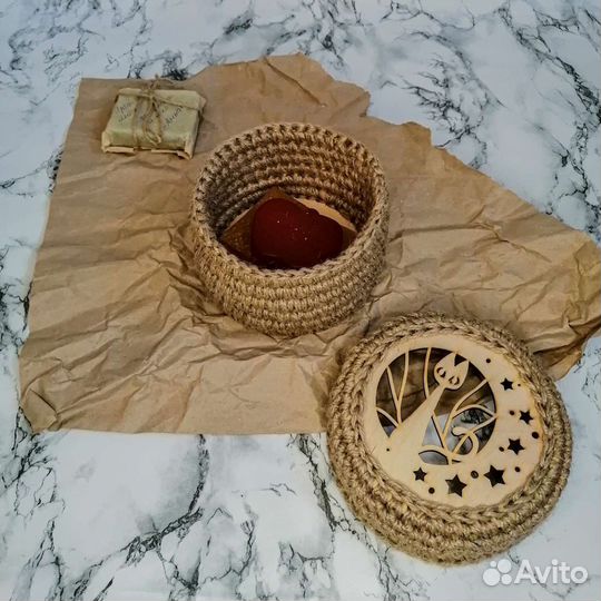 Корзина из джута для хранения