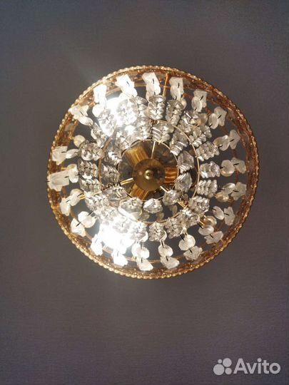 Люстра латунь богемское стекло