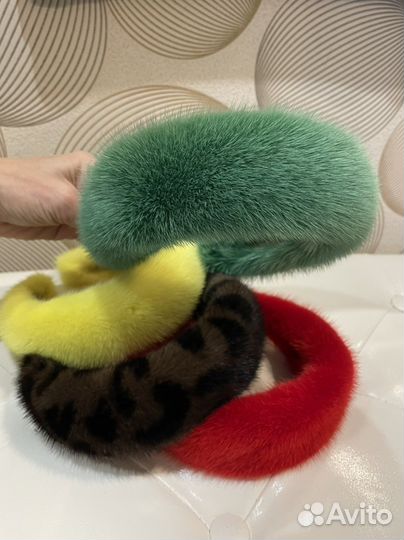 Ободок для волос из меха норки «Калейдоскоп»