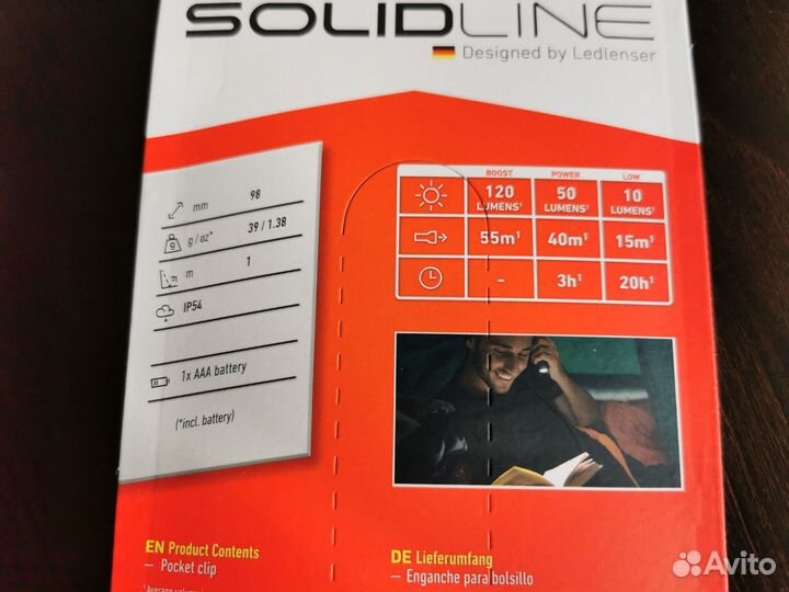 Led Lenser Solidline ST2 502208 Новый Оригинал