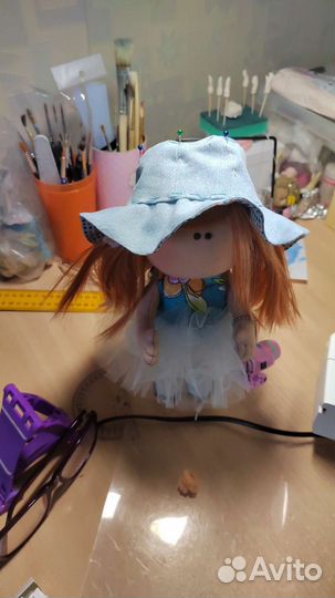 Интерьерная кукла ручной работы 28см