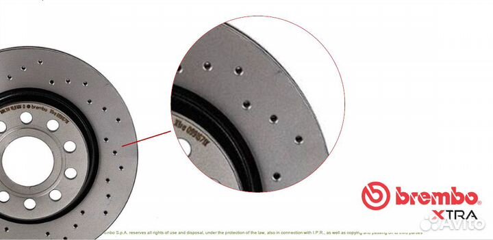 Перфорированные тормозные диски Brembo Xtra