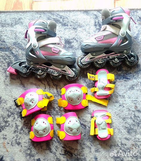 Роликовые коньки детские раздвижные