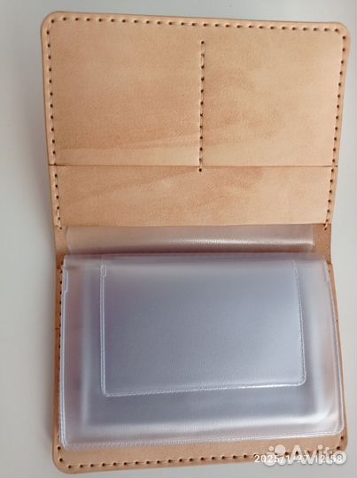 Кожаная обложка для документов ручная работа