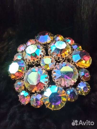 Крупная коллекционная брошь. Чехословакия. Винтаж