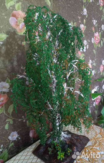 Берёза из бисера