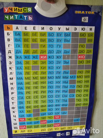 Электронный плакат Знаток Учимся читать