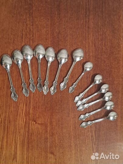 Ложки чайный и кофейный мельхиор