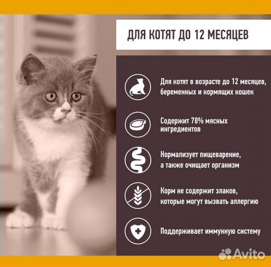 Корм для кошек (котят)