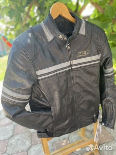 Мотокуртка кожанная hemet новая с биркой