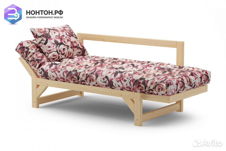 Диван кушетка Амбер розовый с узором
