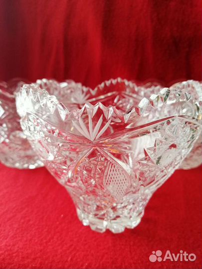 Советский хрустальный салатник