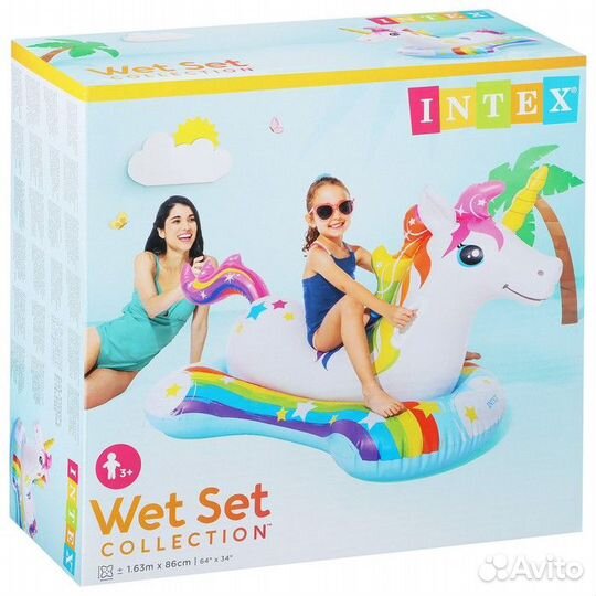 Плот для плавания «Единорог», 163 х 86 см