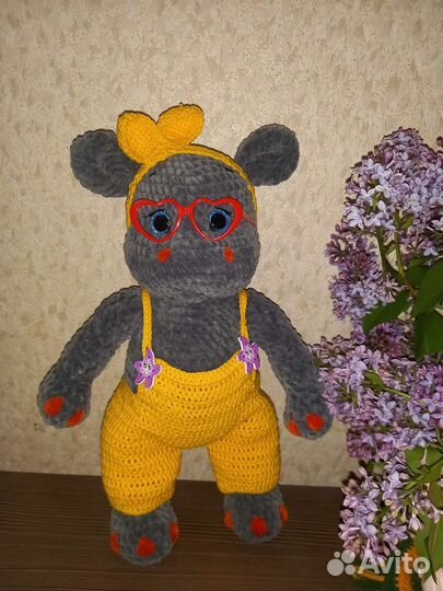 Мягкая игрушка Бегемот Боня