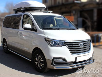 Защита переднего бампера Хендай H-1, 2017-наст.вр