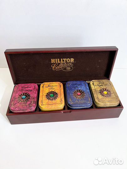 Деревянная коробка шкатулка от чая hilltop
