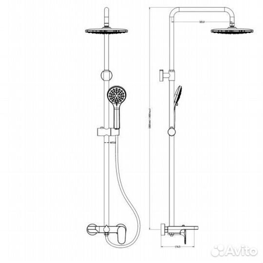 Душевая стойка Boheme Spectre 458-CR