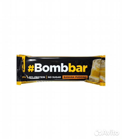 Протеиновый глазированный батончик Bombbar, банано