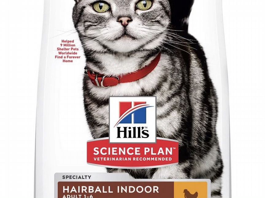 Сухой корм Hill's Hairball Indoor, 1,5 кг