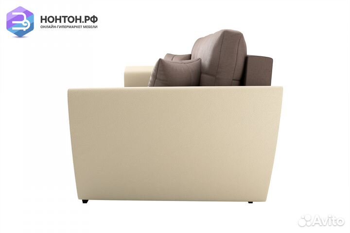 Диван выкатной Фортуна New коричневый / бежевый