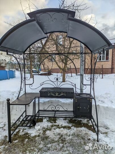 Кованые мангалы с крышей