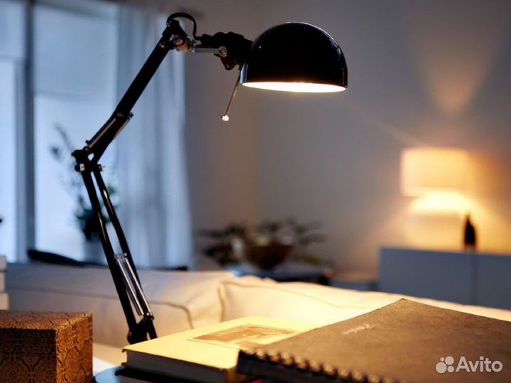 Лампа IKEA метал. настольная