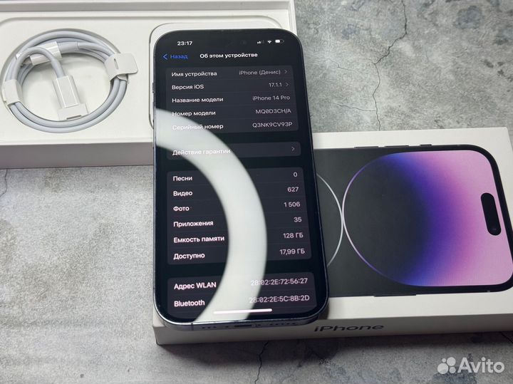 iPhone 14 Pro 128gb Акб 90 Идеал (sim+sim)