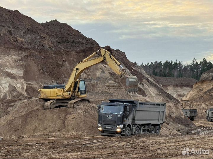 Песок, щебень с карьера