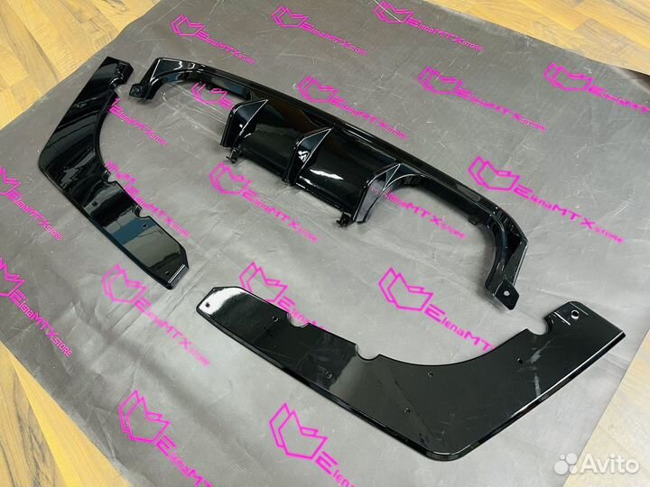Диффузор элероны BMW F82 F80 черный глянец
