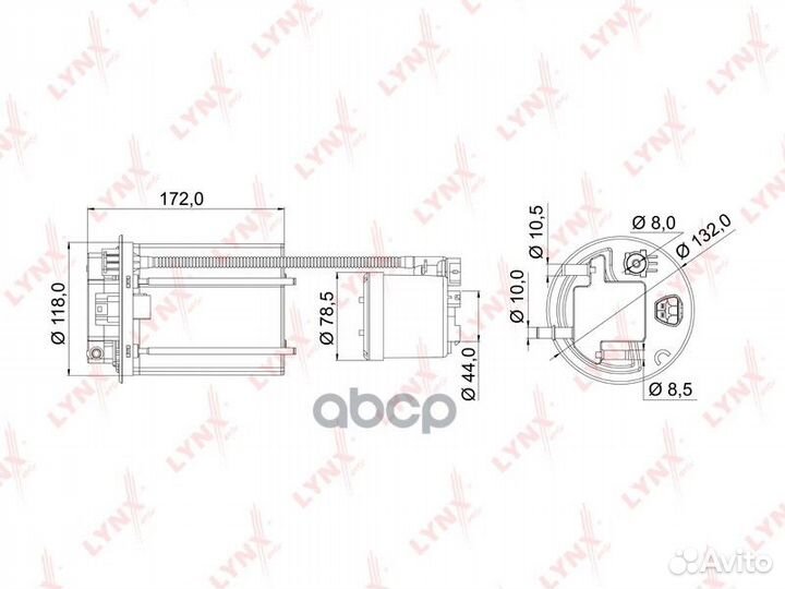 Фильтр топливный LF985M lynxauto