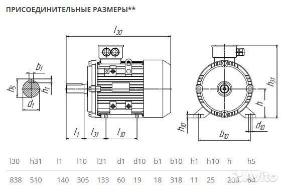 Электродвигатель аир 200L8 (22кВт-750об) новый