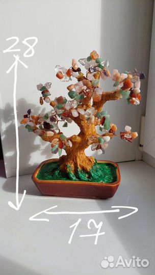 Дерево счастья/денежное дерево натуральные камни