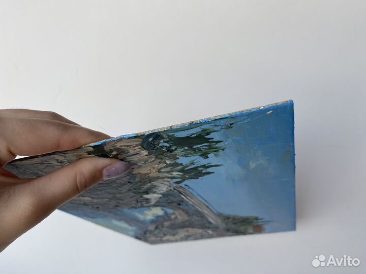 Картина маслом на картоне Итальянский мост