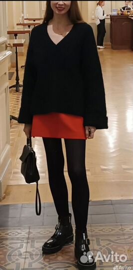 Юбка 12 storeez 42 красная с карманами короткая