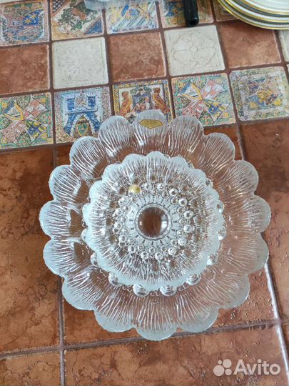 Хрусталь ваза, салатник СССР новая