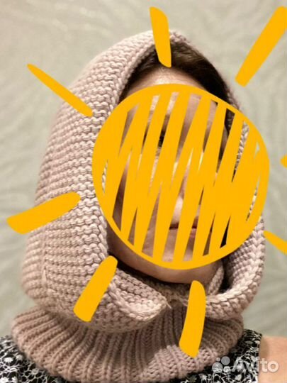 Капор, шапка, капюшон цвет пыльная роз