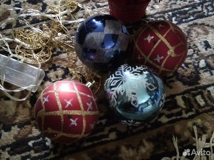 Новогодние украшения, игрушки,шапка