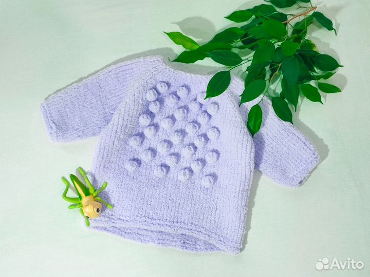 Плюшевый джемпер для девочки, без швов